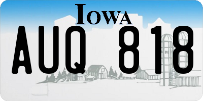 IA license plate AUQ818
