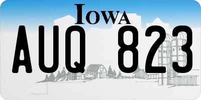 IA license plate AUQ823