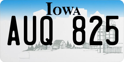 IA license plate AUQ825