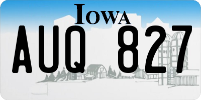 IA license plate AUQ827