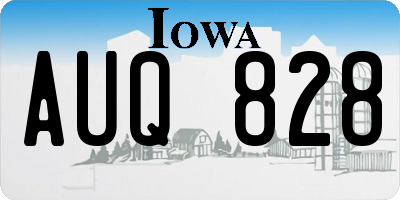 IA license plate AUQ828