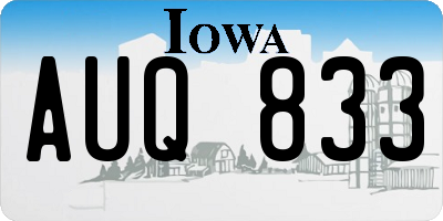 IA license plate AUQ833