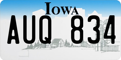 IA license plate AUQ834