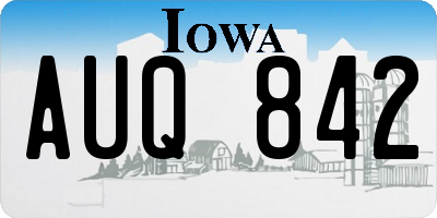 IA license plate AUQ842