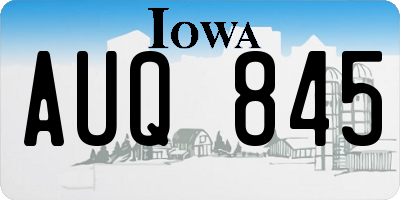 IA license plate AUQ845