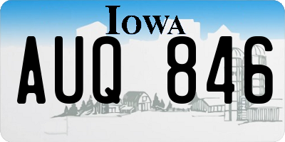 IA license plate AUQ846