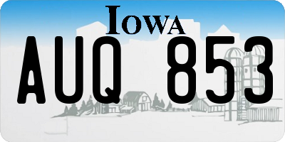 IA license plate AUQ853