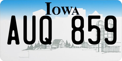 IA license plate AUQ859