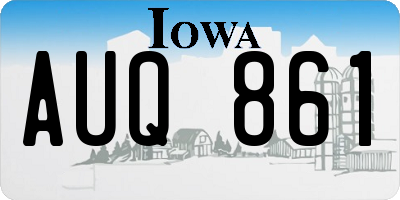 IA license plate AUQ861