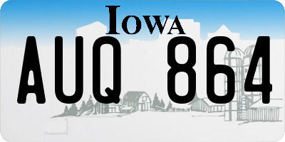 IA license plate AUQ864