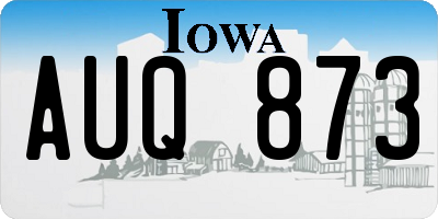 IA license plate AUQ873