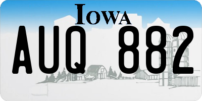 IA license plate AUQ882