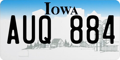 IA license plate AUQ884
