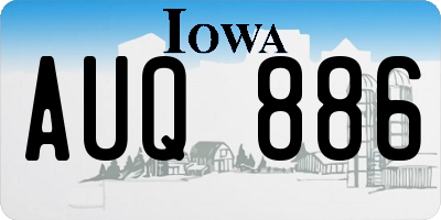 IA license plate AUQ886