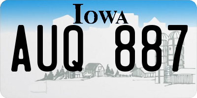 IA license plate AUQ887