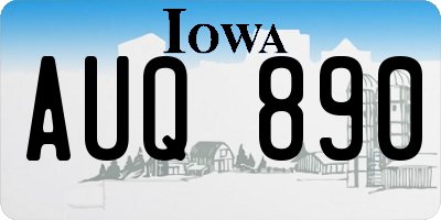 IA license plate AUQ890