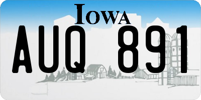 IA license plate AUQ891