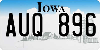 IA license plate AUQ896