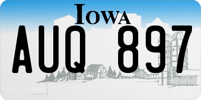 IA license plate AUQ897