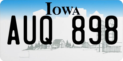 IA license plate AUQ898
