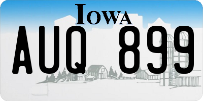 IA license plate AUQ899