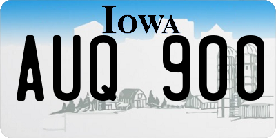 IA license plate AUQ900