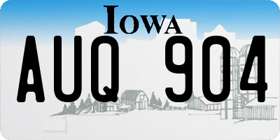IA license plate AUQ904