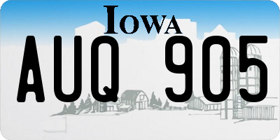 IA license plate AUQ905