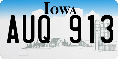 IA license plate AUQ913