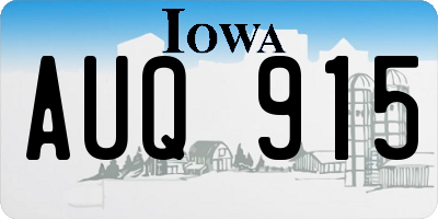 IA license plate AUQ915