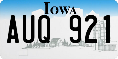 IA license plate AUQ921
