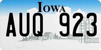 IA license plate AUQ923