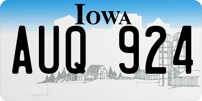 IA license plate AUQ924