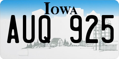 IA license plate AUQ925