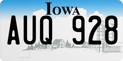 IA license plate AUQ928
