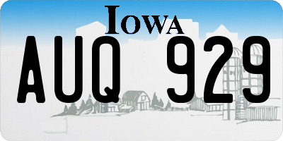 IA license plate AUQ929