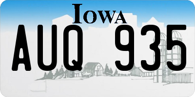 IA license plate AUQ935