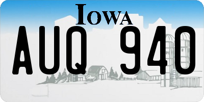 IA license plate AUQ940