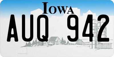 IA license plate AUQ942