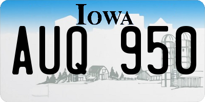 IA license plate AUQ950