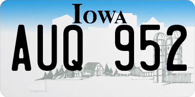 IA license plate AUQ952