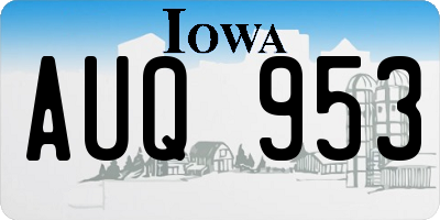 IA license plate AUQ953