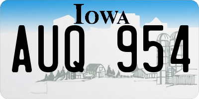 IA license plate AUQ954