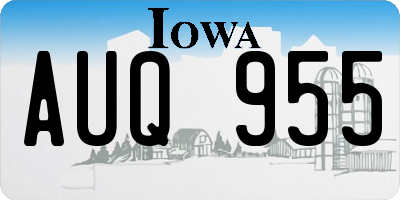 IA license plate AUQ955