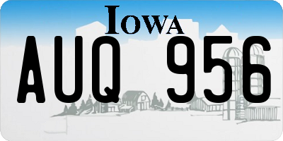 IA license plate AUQ956