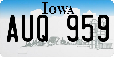 IA license plate AUQ959