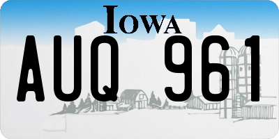 IA license plate AUQ961