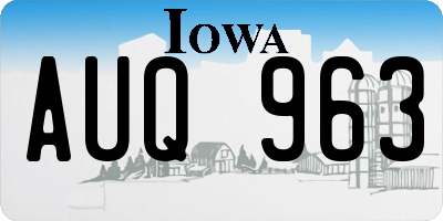 IA license plate AUQ963
