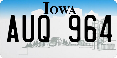 IA license plate AUQ964