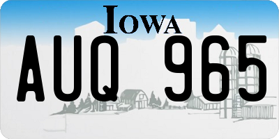 IA license plate AUQ965
